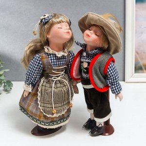 Кукла коллекционная парочка поцелуй набор 2 шт "Кай и Герда" 30 см