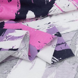 Ткань на отрез кулирка R3349-V3 Фиолетовая фантазия