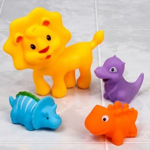 Набор игрушек для игры в ванне «В Зоопарке», 4 шт