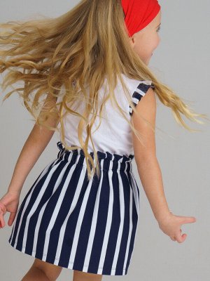 Комплект трикотажный для девочек: фуфайка (футболка), юбка