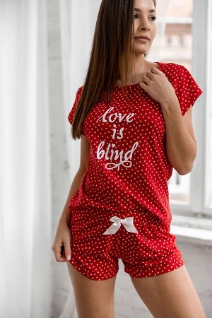 LOVE IS BLIND Пижама женская с шортами