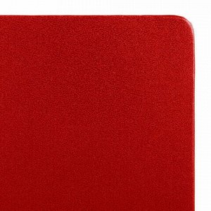 Блокнот А5 (138х213 мм), BRAUBERG ULTRA, балакрон, 80 г/м2, комбинированный блок, 100 л., красный, 113070