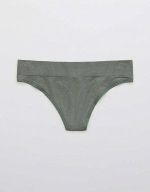 Aerie Ribbed Seamless Thong Underwear