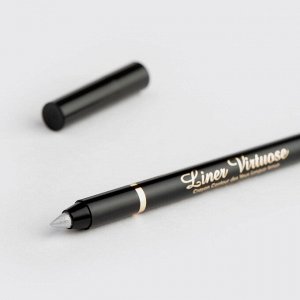 Карандаш для глаз устойчивый гелевый "Liner Virtuose" тон 605, серебристый