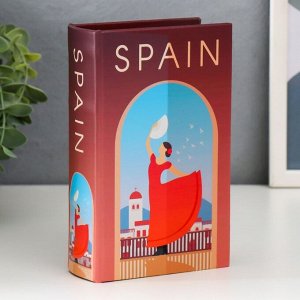 Сейф-книга дерево кожзам "Испания" 17х11х5 см