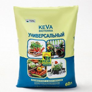 Почвогрунт KEVA BIOTERRA "Универсальный", 60 л