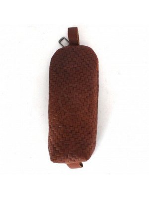 Футляр для ключей-FNX-КЛК-103 натуральная кожа коричневый пулл-ап крафт плетенка (7968)  242977