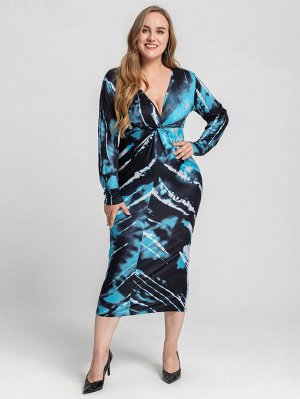 SheIn Платье с принтом тай дай Plus Size