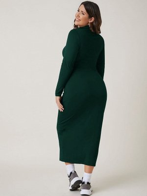 Облегающее платье Plus Size с высоким воротником