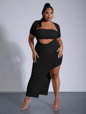 SXY Асимметрическое платье Plus Size