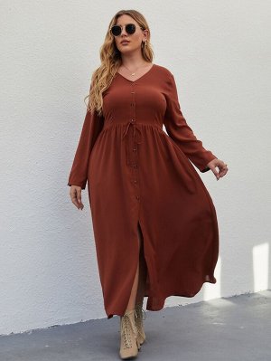 Однобортное платье Plus Size