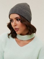 Шапка женская серый