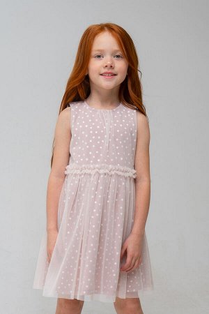Платье для девочки Crockid КР 5734 кофейный, горошек к317