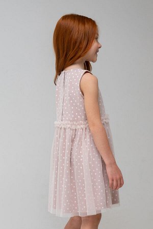 Платье для девочки Crockid КР 5734 кофейный, горошек к317