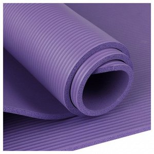 Коврик для йоги 183 ? 61 ? 1 см, цвет фиолетовый