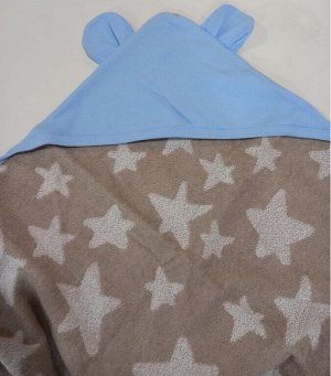 Полотенце махровое детское цвет Голубой(мышонок) 90*90 см