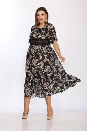 Туника, Платье / Lady Style Classic 2380 черный-серый