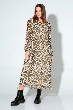 Платье, Жилет / Liona Style 813 леопард