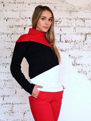 Спортивный костюм женский Россия, красный-темно-синий