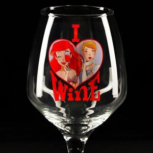 Бokaл для винa "I love wine"