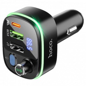 Автомобильное зарядное устройство + FM трансмиттер Hoco In Car Wireless FM QC3.0 / PD 20W