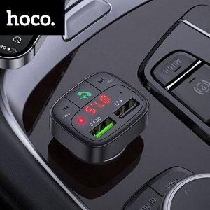 Автомобильное зарядное устройство + FM трансмиттер Hoco In Car Wireless FM QC3.0