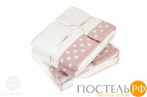 Полотенце "PRETTY DOTS" р-р: 70x140см, цвет: белый/розовый