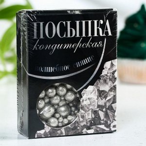 Посыпка кондитерская «Волшебное сияние»: серебряная, 50 г.
