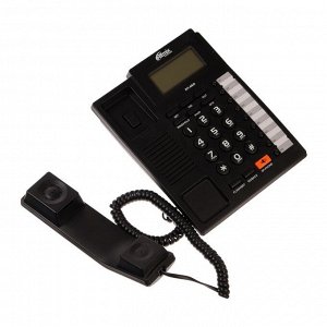Проводной телефон Ritmix RT-460, дисплей, память номеров, однокнопочный набор, черный