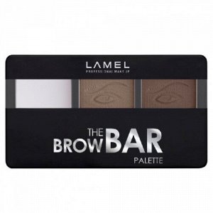 Набор д/бровей Lamel The Brow Bar Palette тени/воск т403 коричневый/темно-коричневый