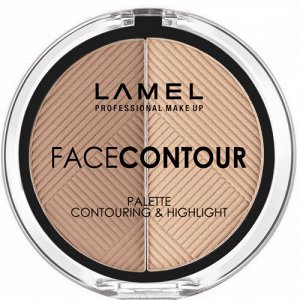 Пудра для скульптурирования лица Lamel Face Contour, №401 Светло-коричневый