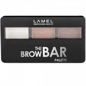 Набор для бровей (тени и воск) Lamel The Brow Bar Palette, №401 Светло-корич./коричневый
