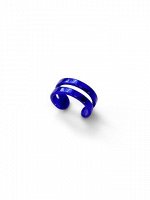 Серебряная двойная серьга-кафф electric blue