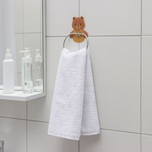 Держатель для полотенца, кольцо «Мишутка», на липучке