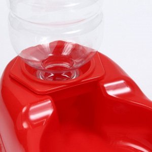 Пижон Автопоилка малая со съёмной бутылкой, красная, 260 мл