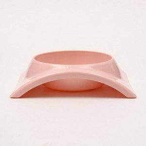 Пижон Миска пластиковая, 19,5 х 16,8 х 5 см, розовая, 400 мл