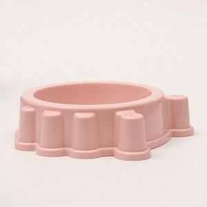 Миска пластиковая 20 х 20 х 5 см, розовая, 400 мл