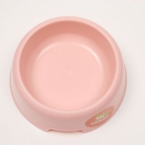Пижон Миска пластиковая, 13,7 х 4,6 см, розовая