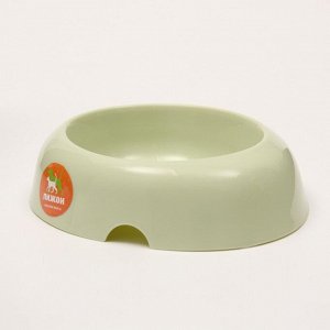 Миска пластиковая округлая, зелёная, 20 х 4,5 см, 0,6 л