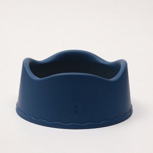 Миска пластиковая «Непроливайка» 23,7 х 10 см, синяя, 400 мл