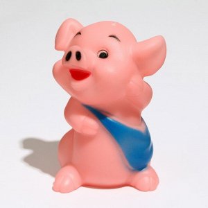 Игрушка пищащая "Веселая свинка - Обжорка" для собак, 9 см