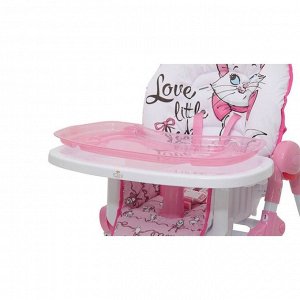 Стульчик для кормления Polini kids Disney baby 470 «Кошка Мари», цвет розовый