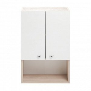 Шкаф для ванной комнаты "Вега 5004" белый/дуб кронберг, 50 х 24 х 80 см