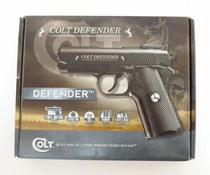 Пистолет пневм. Colt Defender (чёрн. с чёрн. пласт. накладками)