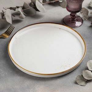 Тарелка с бортиком Magistro «Церера», d=25,5 см, цвет белый