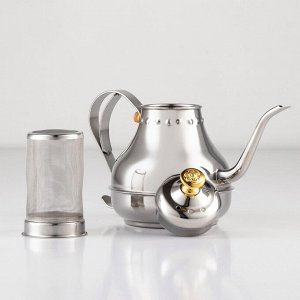 Чайник заварочный «Леранс»,  металлическое сито, цвет хромированный