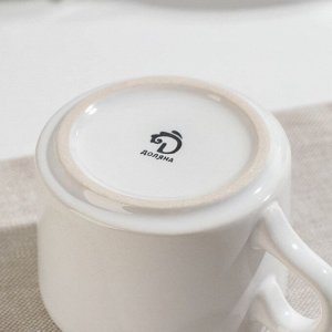 Кружка Доляна Coffee break, 180 мл, цвет белый