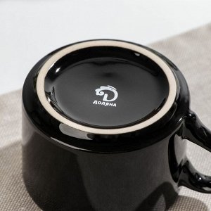Кружка Доляна Coffee break, 180 мл, цвет чёрный