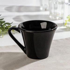 Кружка Доляна Coffee break, 180 мл, 11,5?9?7,5 см, цвет чёрный