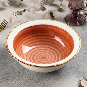 Салатник керамический «Крафт», 1,3 л, 23x8 см, цвет оранжевый